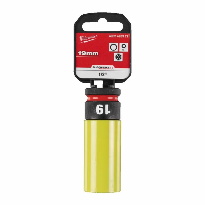 SHOCKWAVE Automotive - Slagmoersleutel - 19mm - Cienkościenna - Rękojeść Kleurgecodeerd de Milwaukee – image du produit