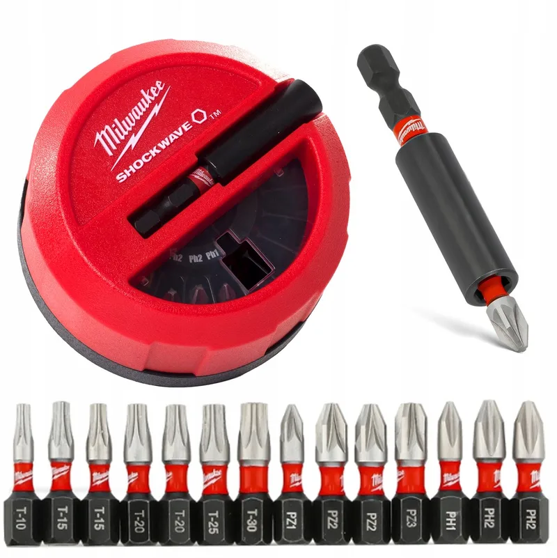 Shockwave Bitset 15 Delig 25mm PH PZ TORX von Milwaukee – Produktbild