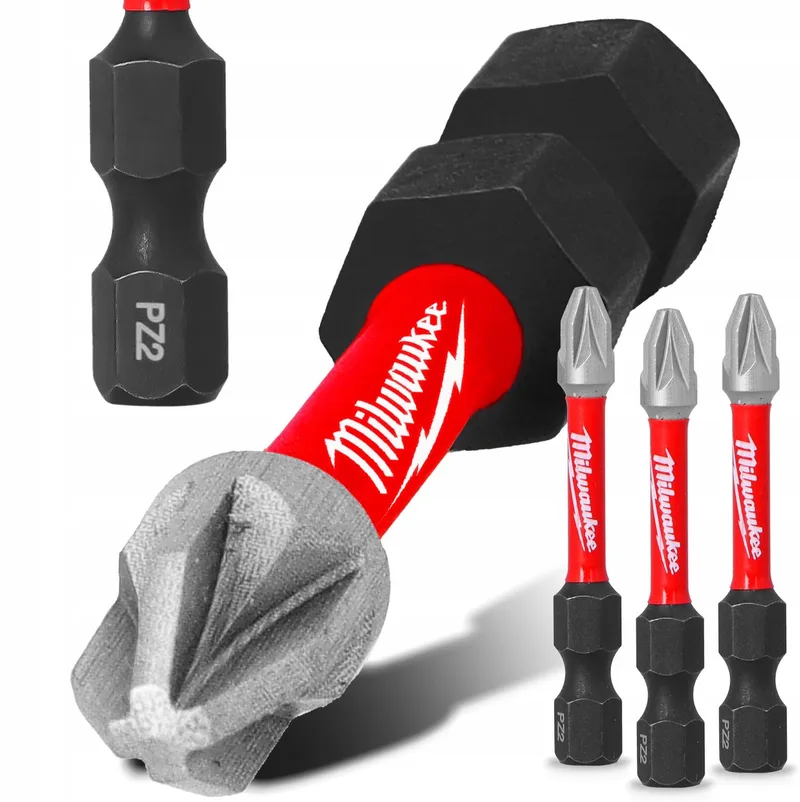 SHOCKWAVE Impact Bit PZ2 50mm Magnetisch (3 Stuks) van Milwaukee – productafbeelding