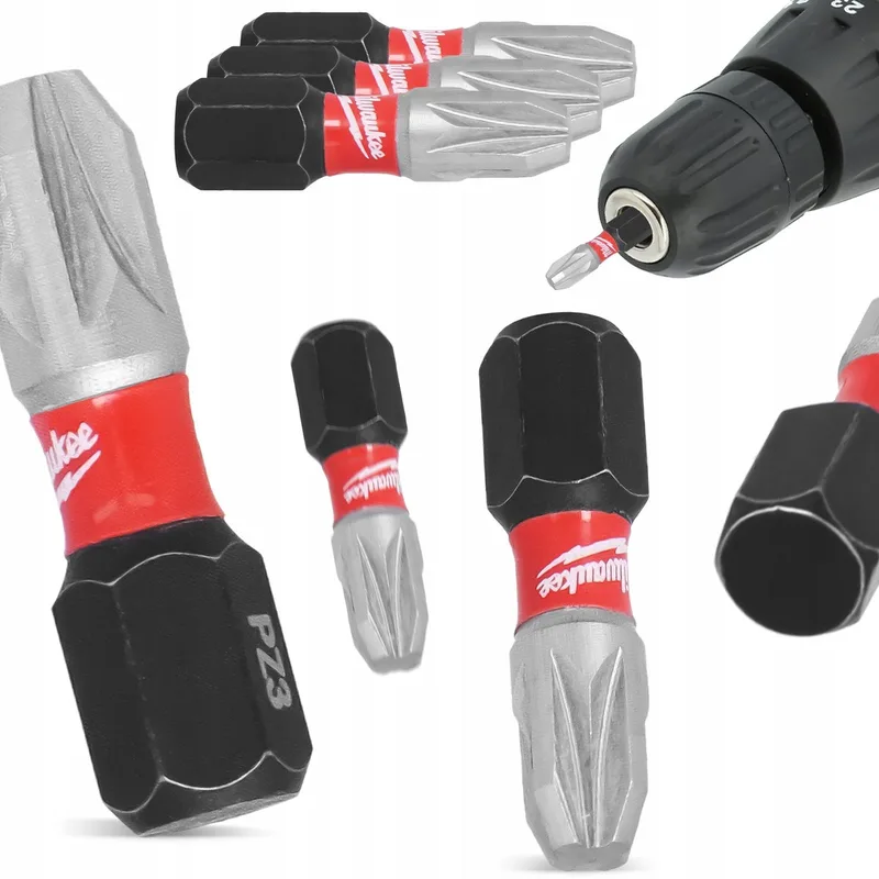 SHOCKWAVE Impact Bit PZ3 25mm Magnetisch - 3 Stuks by Milwaukee – product image