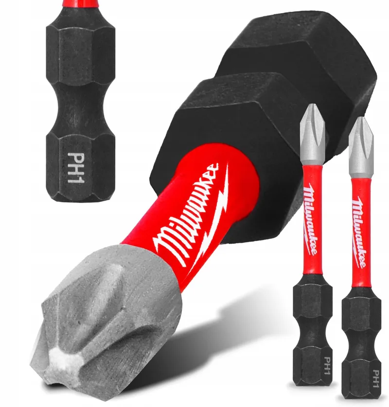 SHOCKWAVE PH1 50mm Impact Bits (2 stuks) - Magnetisch de Milwaukee – image du produit