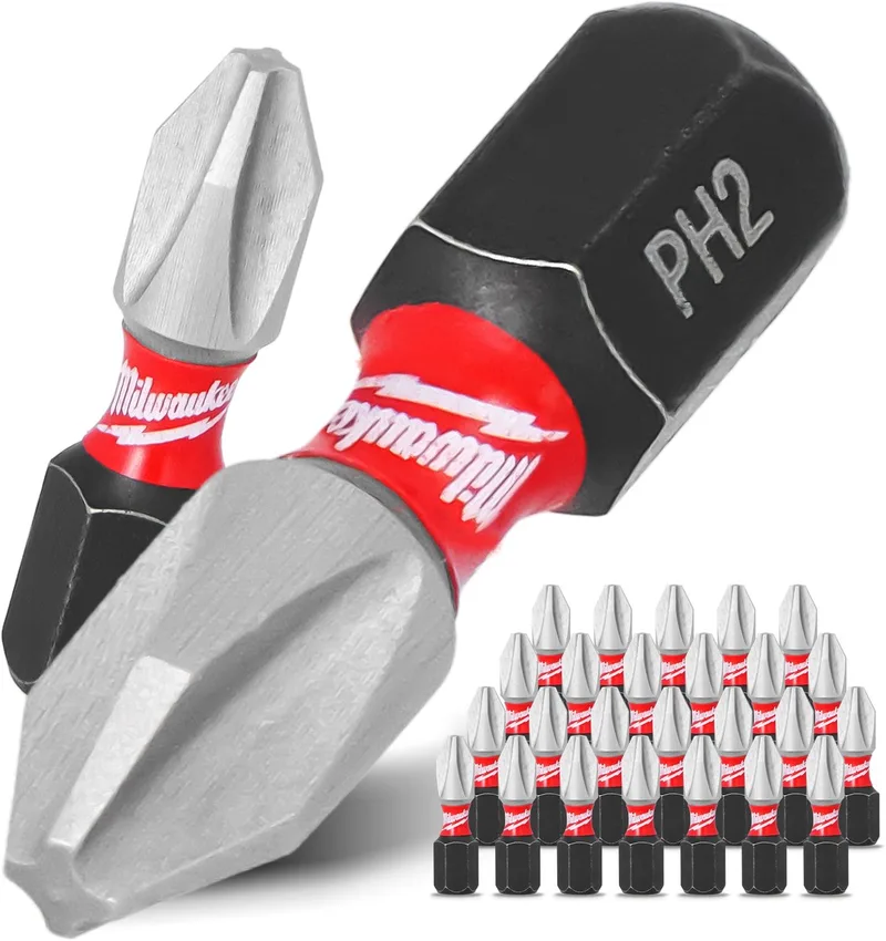SHOCKWAVE PH2 Bits 25mm - 25 Stuks - Magnetisch de Milwaukee – image du produit