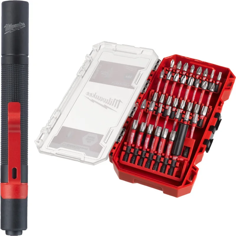 shockwave schroefbits 39-delig met zaklamp de Milwaukee – image du produit