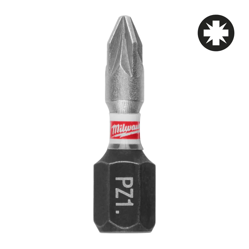 SHOCKWAVE™ PZ1 x 25 mm Schroefbit (3 stuks) - 4932500355 von Milwaukee – Produktbild