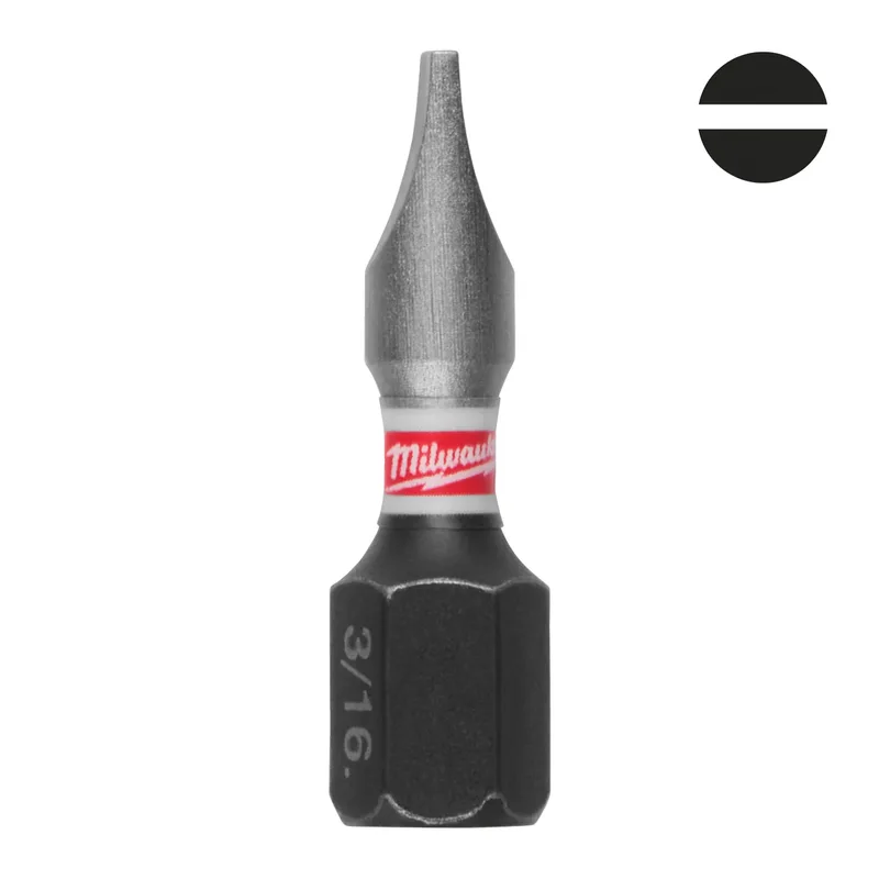 SHOCKWAVE™ SL1,2 x 6,5 x 25 mm Schroefbit (3 stuks) - 4932500388 von Milwaukee – Produktbild