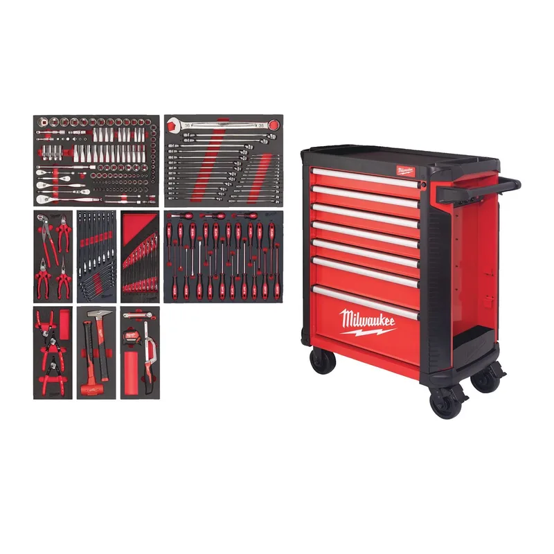 TOOLGUARD™ 206-delig Gevulde stalen gereedschapswagen 78 cm - 4932498185 de Milwaukee – image du produit