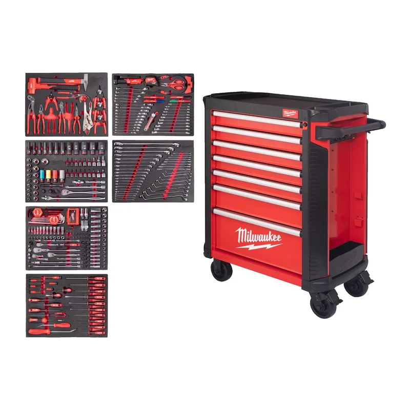 TOOLGUARD™ 337-delig Gevulde stalen gereedschapswagen 78 cm - 4932500753 by Milwaukee – product image