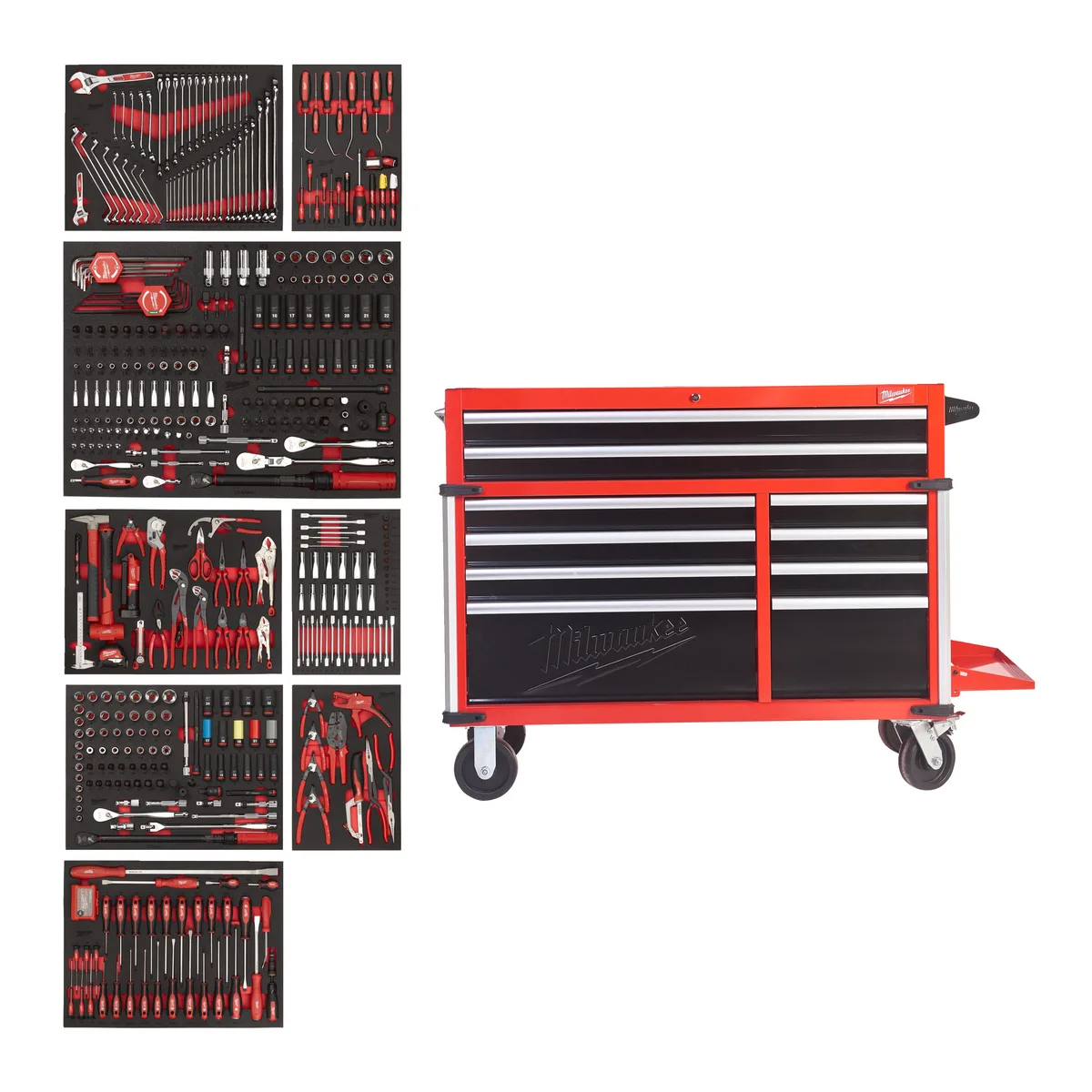 TOOLGUARD™ 501-delige Gevulde stalen gereedschapswagen 117 cm - 4932502079 de Milwaukee – image du produit