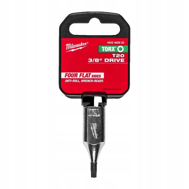 TORX Dopsleutel 3/8" - T20 - FOUR FLAT™ Technologie von Milwaukee – Produktbild