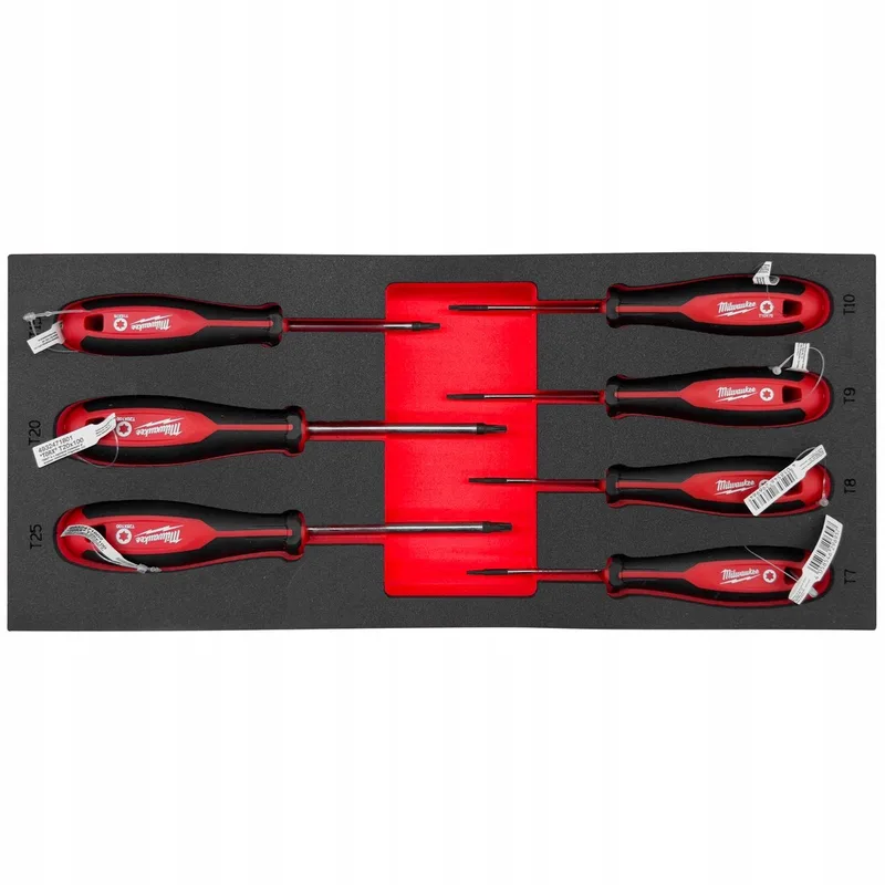 Torx Schroevendraaierset 7 Stuks T7-T25 met Schuimmodule by Milwaukee – product image