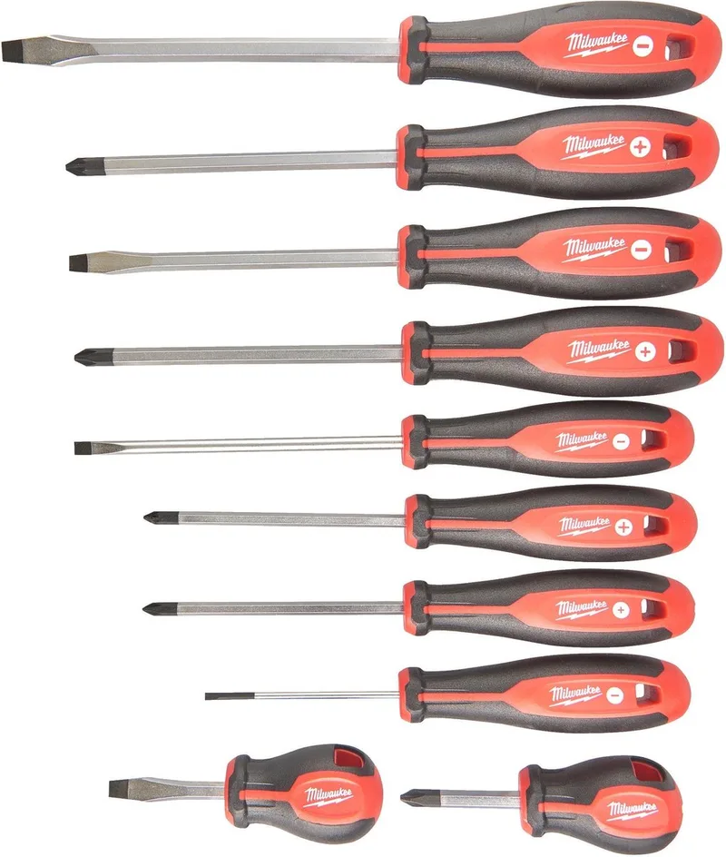 Tri-lobe Schroevendraaier Set 10- delig - 4932471808 by Milwaukee, Red – product image