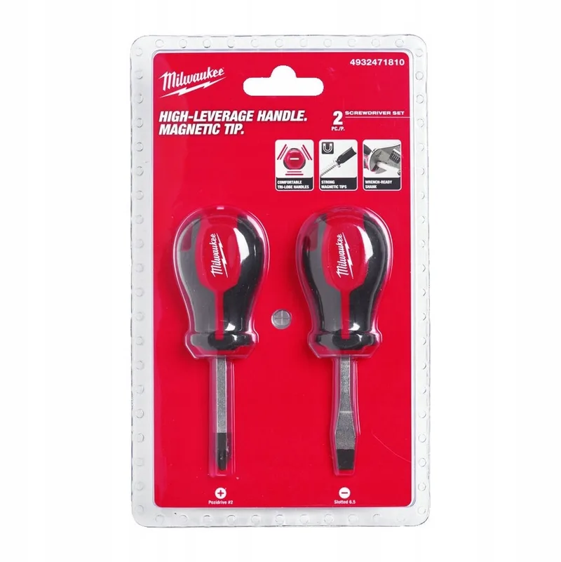 Tri-lobe Schroevendraaier Stubby set 2 - delig - 4932471810 by Milwaukee, Black – product image