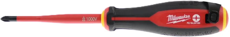 Tri-Lobe VDE Schroevendraaier PZ/SL2x100 - 4932478736 von Milwaukee, Blau – Produktbild