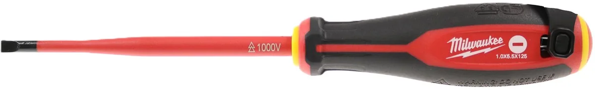 Tri-Lobe VDE Schroevendraaier, SL 1,0x5,5x125 - 4932478716 by Milwaukee, Blue – product image