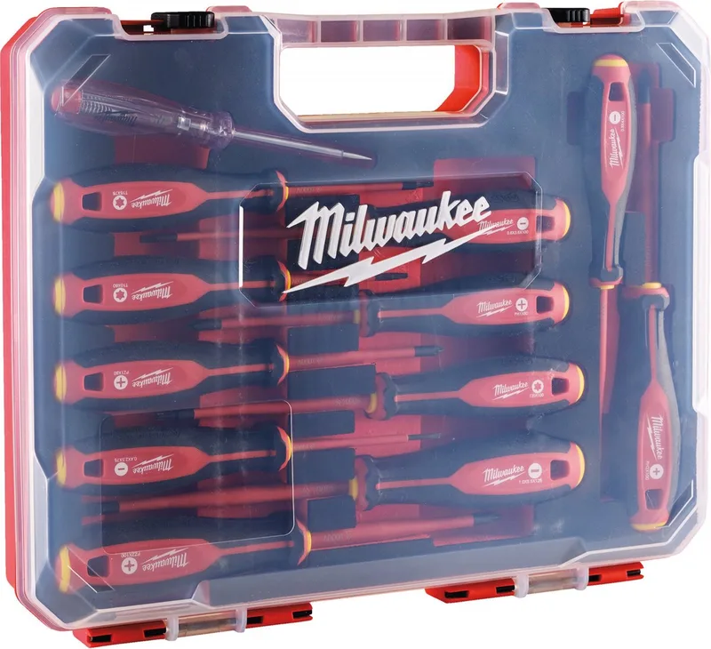 Tri-Lobe VDE Schroevendraaierset - 12-delig by Milwaukee, Red – product image