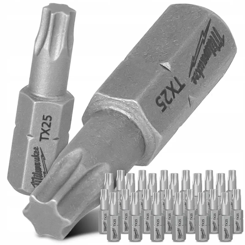 TX25 Torx Bits 25mm - 25 Stuks, Magnetisch, Roestvrij by Milwaukee – product image