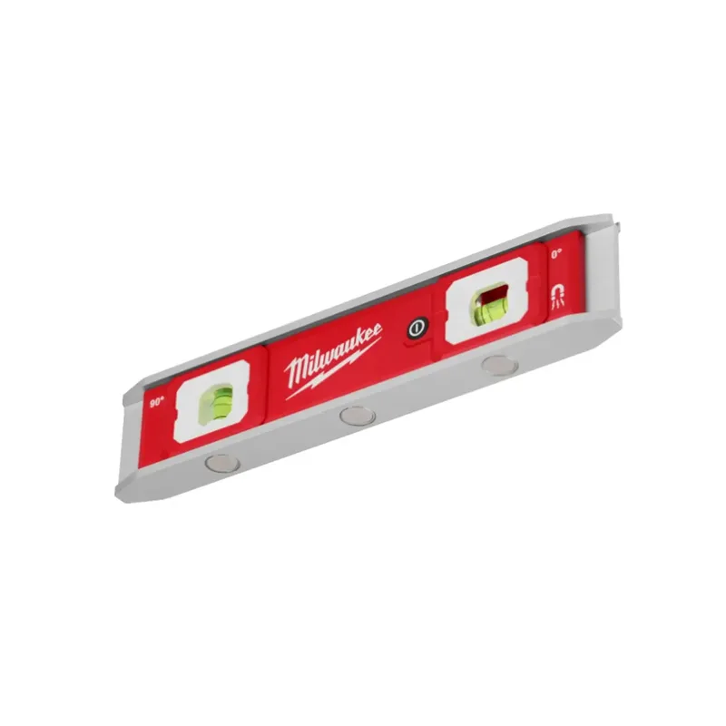Wasserwaage Torpedo LED 23 cm lang magnetisch van Milwaukee – productafbeelding 3 van 4