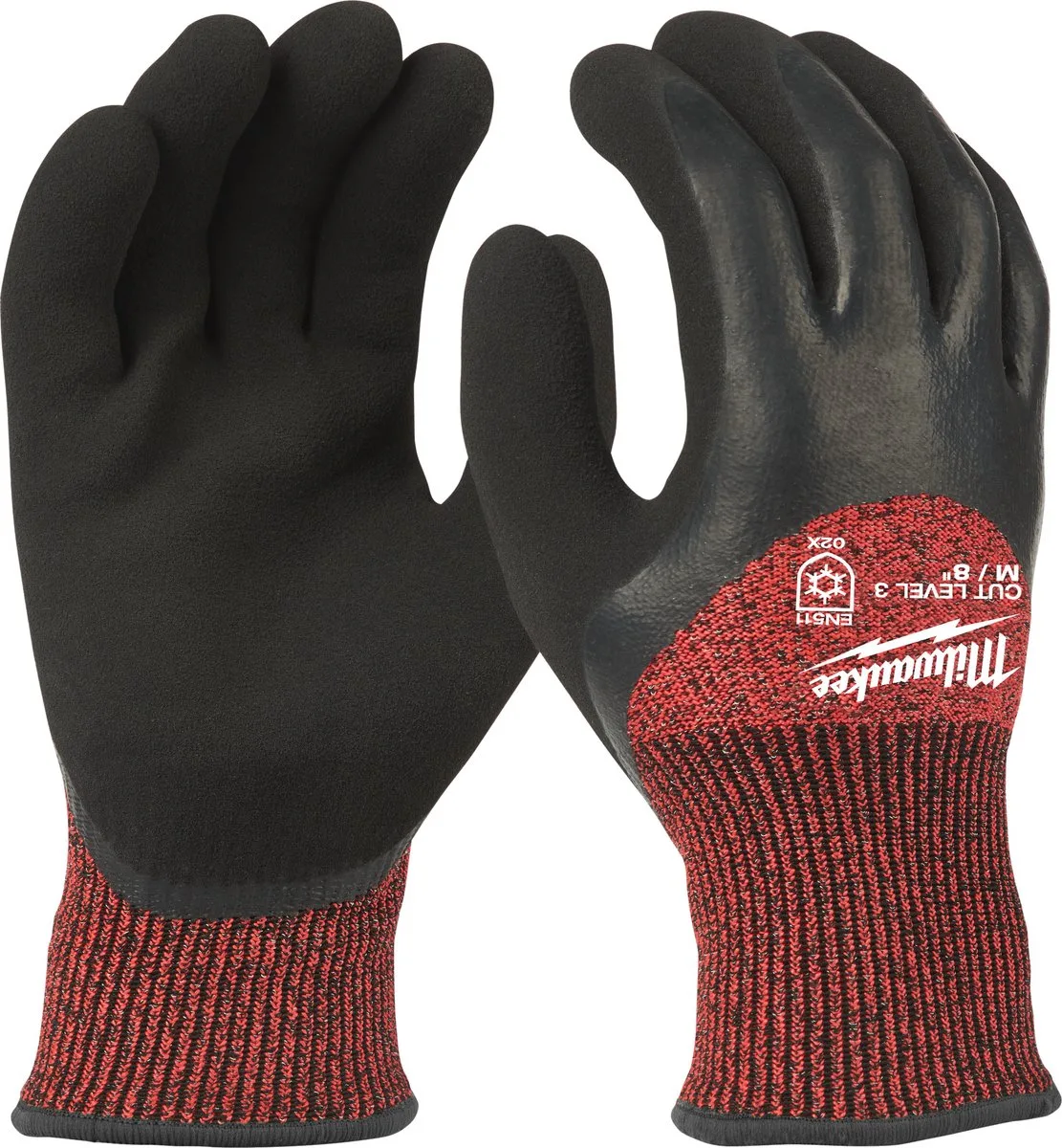 Winter snijklasse 3 gedimde werkhandschoenen Winter Handschoenen Cut Level 3 -M / 8 -1pc - 4932471347 de Milwaukee, Rouge, Noir – image du produit
