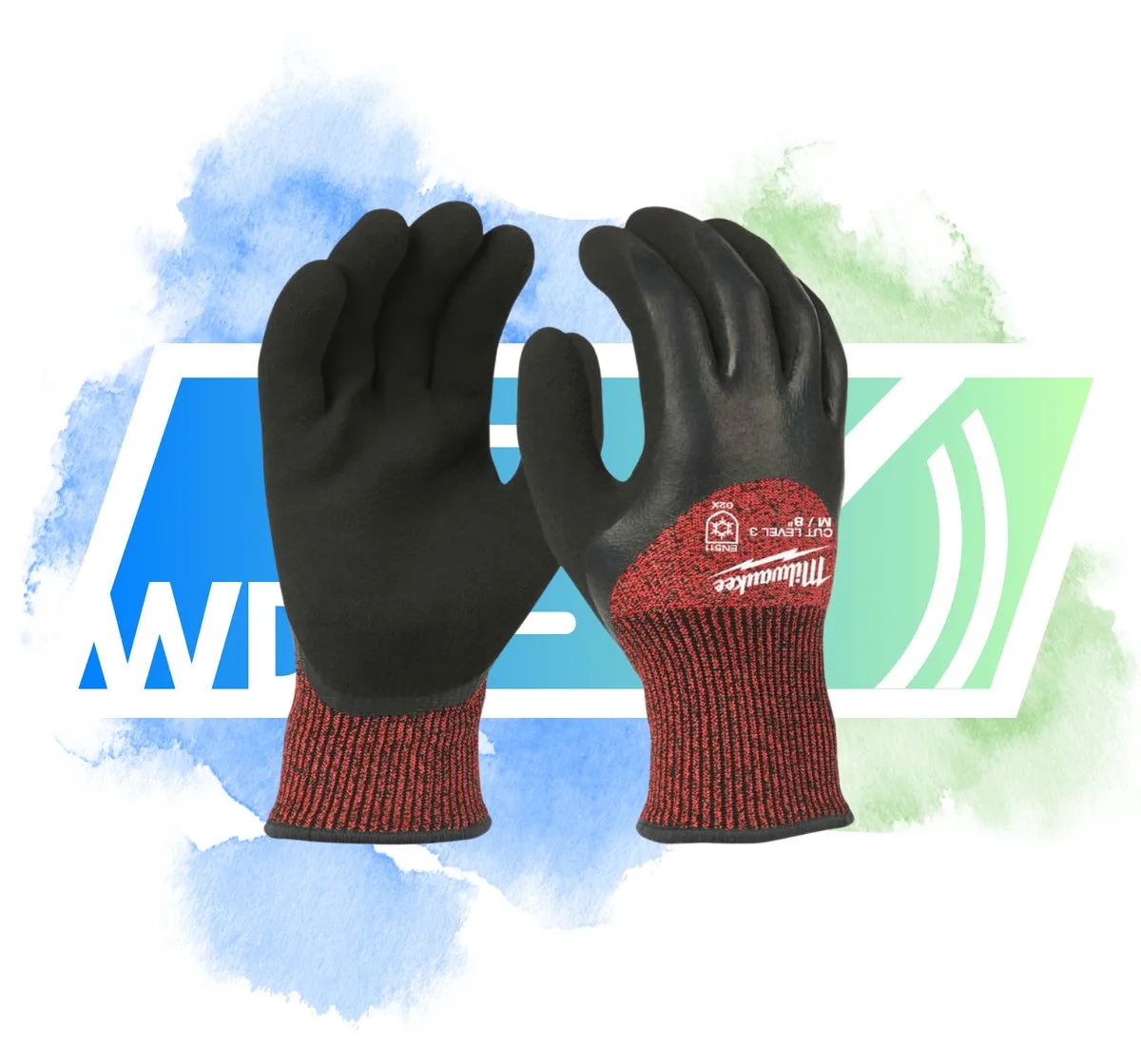Winter snijklasse 3 gedimde werkhandschoenen Winter Handschoenen Cut Level 3-XL / 10 -1pc - 4932471349 von Milwaukee, Rot, Schwarz – Produktbild