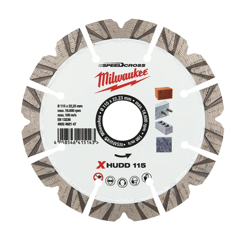 XHUDD 115 x 22,23 x 2,6 mm Diamantschijf - Speedcross - 4932492147 de Milwaukee – image du produit