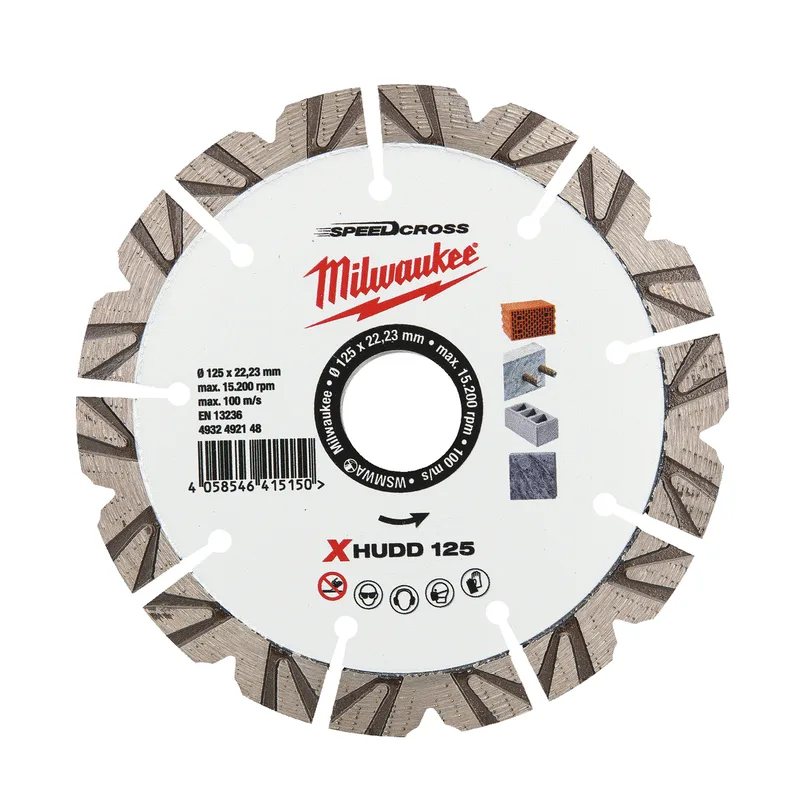 XHUDD 125 x 22,23 x 2,6 mm Diamantschijf - Speedcross - 4932492148 de Milwaukee – image du produit