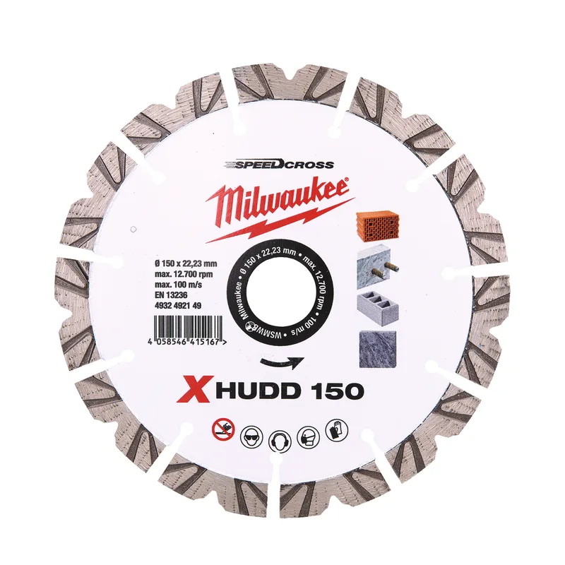 XHUDD 150 x 22,23 x 2,6 mm Diamantschijf - Speedcross - 4932492149 von Milwaukee – Produktbild