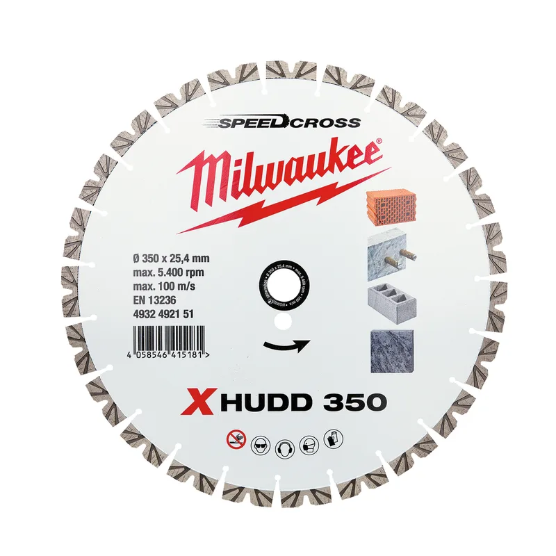XHUDD 350 x 25,4 x 2,6 mm Diamantschijf - Speedcross - 4932492151 by Milwaukee – product image