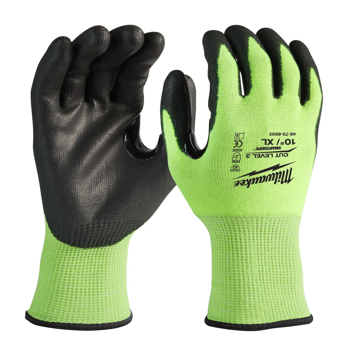 XL/10 Hi-Vis Werkhandschoenen Snijklasse 3/C - 4932478133 by Milwaukee – product image