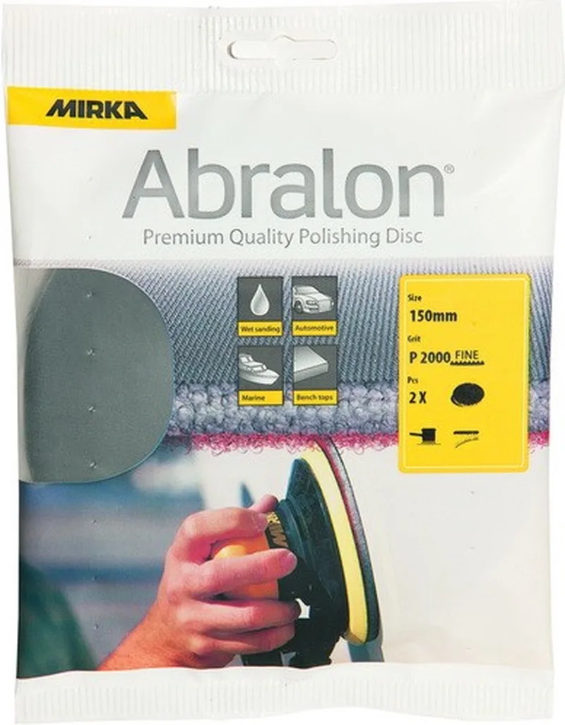 Abralon Schuurschijven 150mm *KLEINVERPAKKING* - P500 van Mirka – productafbeelding