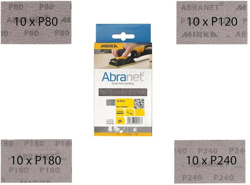 Abranet schuurstroken 81×133 mm mixpakket 40 stuks by Mirka – product image