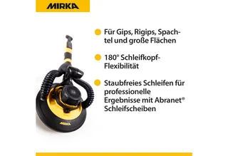LEROS - Wand- en Plafondschuurmachine - 225mm - 5mm Oscillatie von Mirka – Produktbild 3 von 5