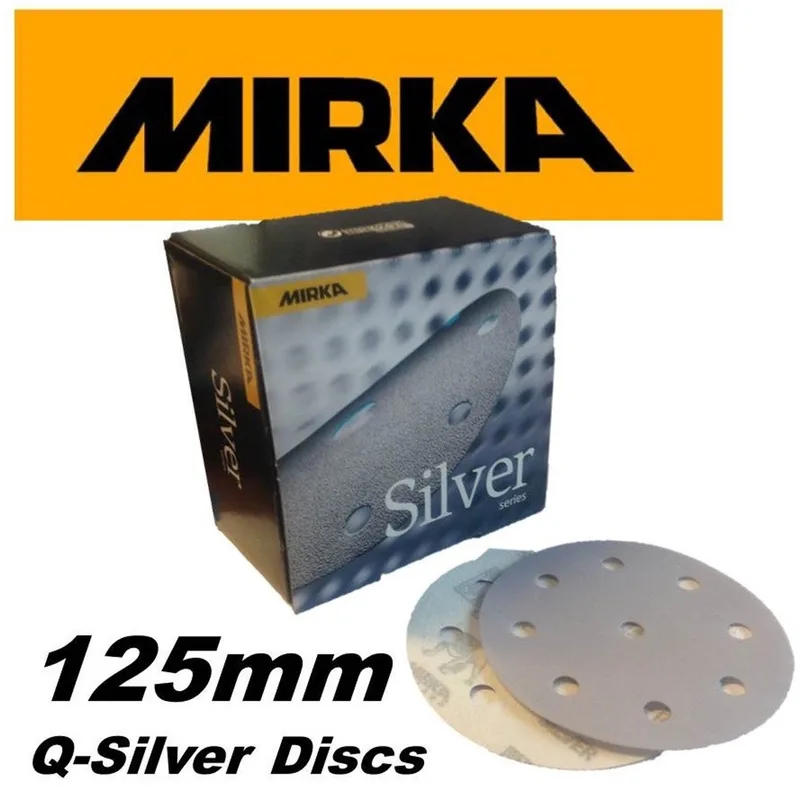 Q-Silver Festo Schuurschijven 125mm met 9 gaten - P100 fra Mirka – produktbillede