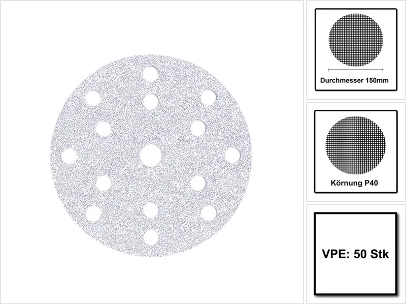 schuurschijven basecut korrel P40 150 mm 50 stk by Mirka – product image