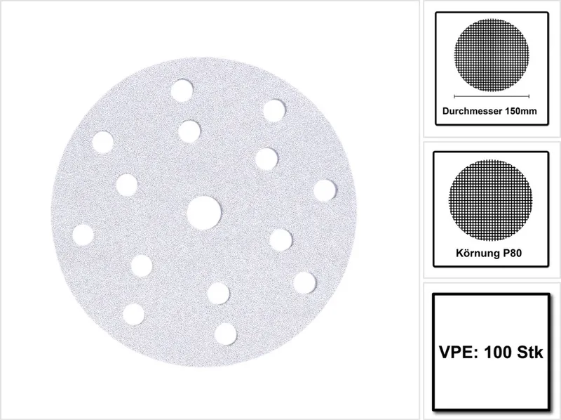 schuurschijven basecut korrel P80 150 mm 100 stk by Mirka – product image