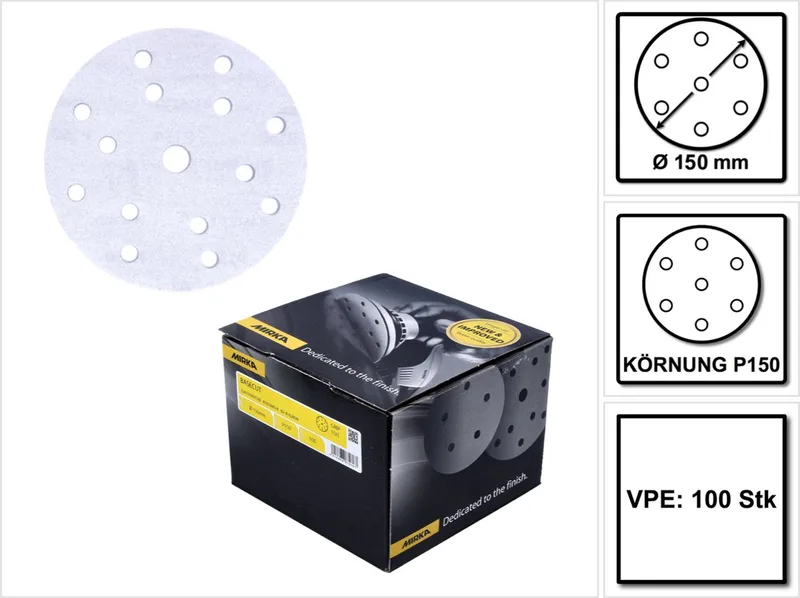 schuurschijven basecut korrrel p150 150 mm 100 stk by Mirka – product image