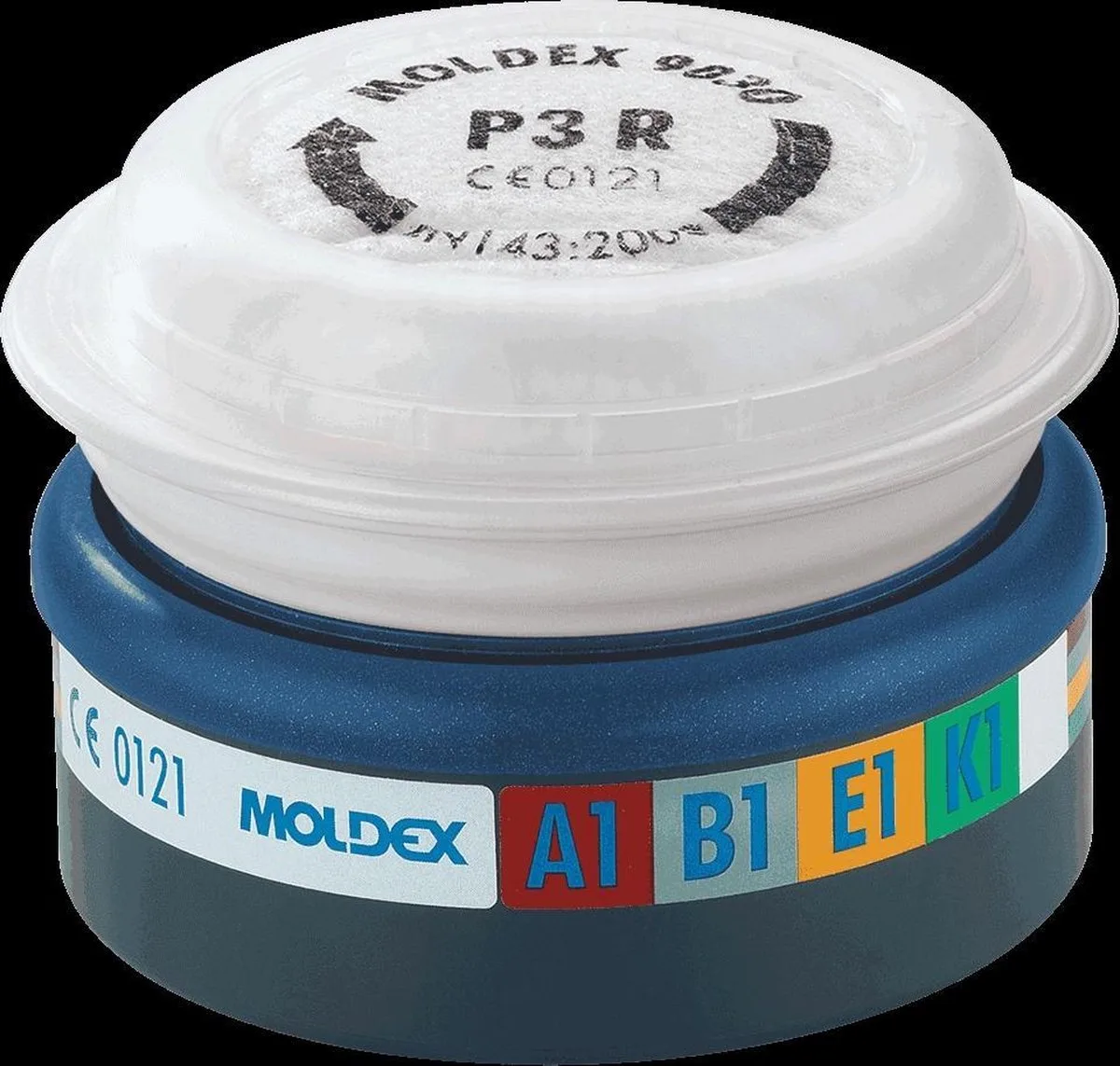 EasyLock ABEK1P3 R combifilter - 6 stuks de Moldex, Gris, Bleu – image du produit