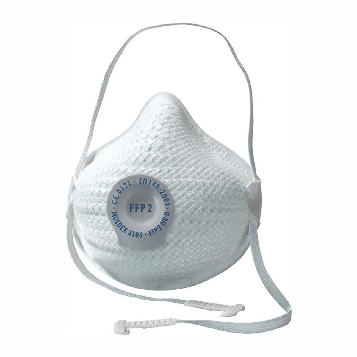 fijnstofmasker 3105 FFP2 (10 stuks) van Moldex, Wit – productafbeelding
