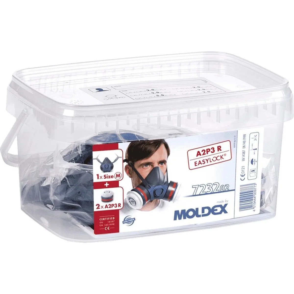 Moldex 7000 halfgelaatsmasker met A2P3 R filter de Moldex, Noir – image du produit