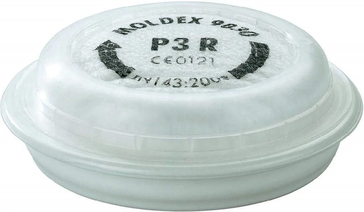 Moldex 9030 stofmasker P3 Easylock, blister van 2 stuks van Moldex, Wit – productafbeelding