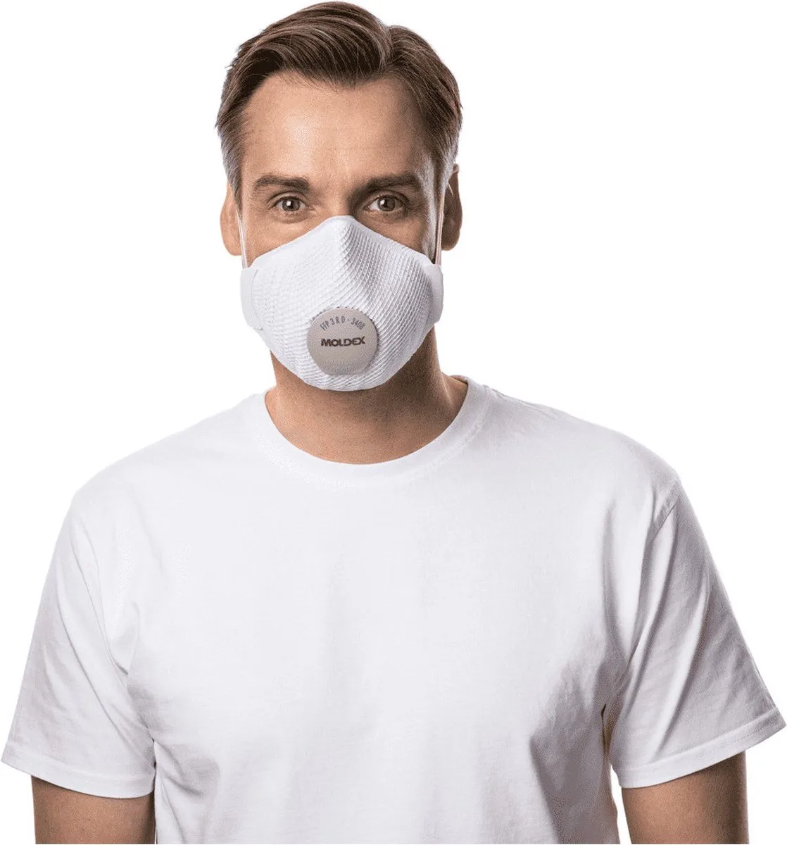 Moldex 3408 340801 Finstøvmaske med ventil FFP3 D 1 stk EN 149:2001 DIN 149:2001 fra Moldex, Hvid – produktbillede