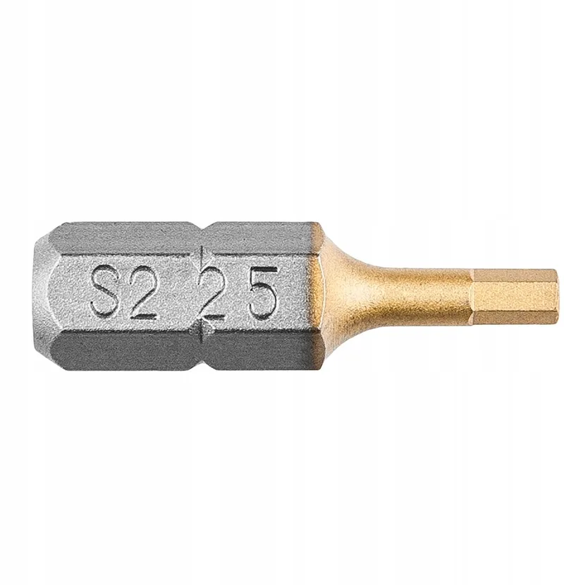 2x HEX 2.5 x 25 mm Bitjes - Duurzame S2 Staal fra Neo Tools – produktbillede