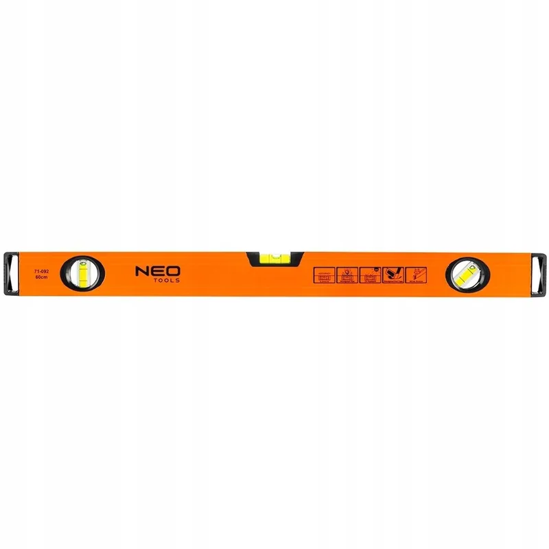 Aluminium waterpas 60cm met 3 waterpassen - Precisie en duurzaamheid by Neo Tools – product image