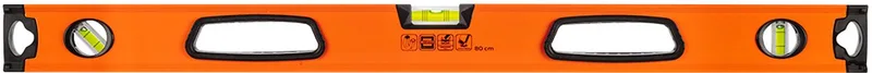 Aluminium Waterpas - 80 cm - Met Magneet - Freesonderkant by Neo Tools, Silver – product image