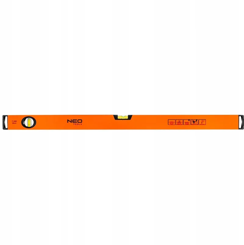 Aluminium Waterpas 80cm met 2 Libellen - Freesvlak von Neo Tools, Blau – Produktbild