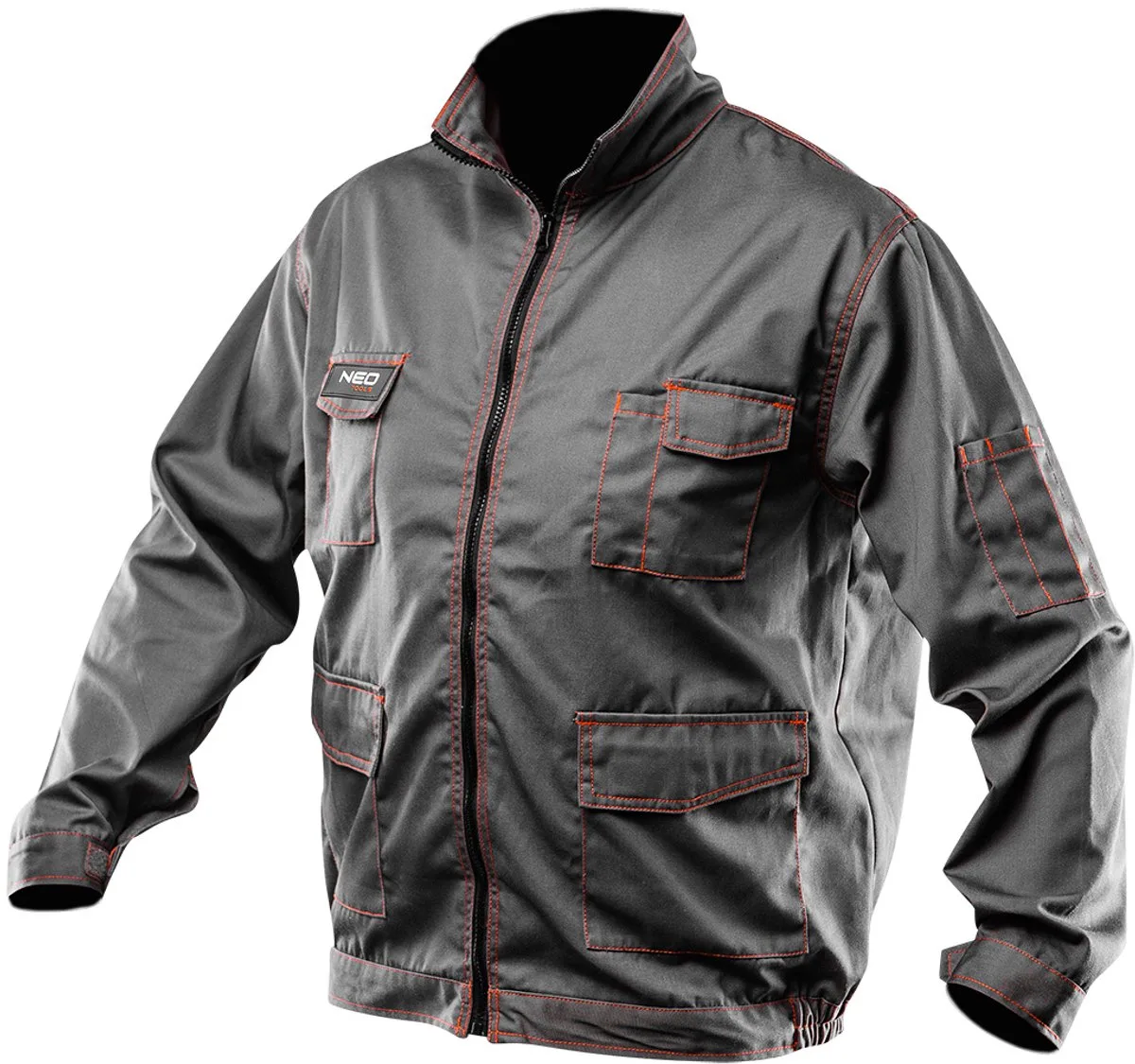Basic Werkshirt - Verstelbare Manchetten - Multifunctionele Zak de Neo Tools, Gris – image du produit