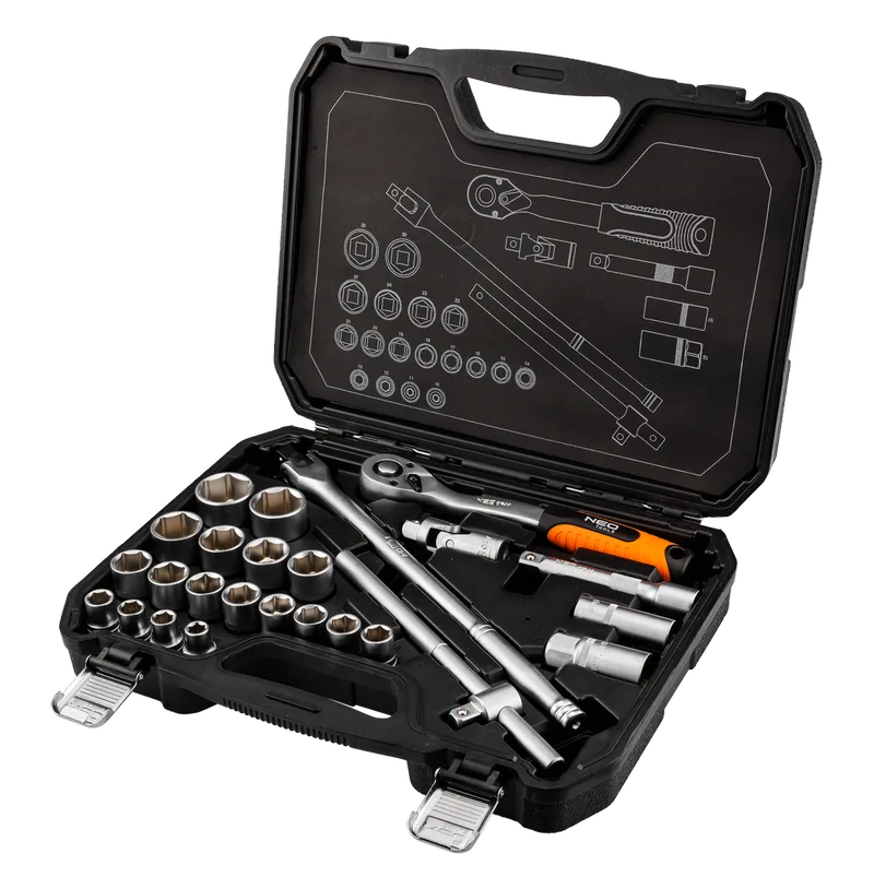 Doppenset 25-delig 1/2" von Neo Tools – Produktbild 1 von 8