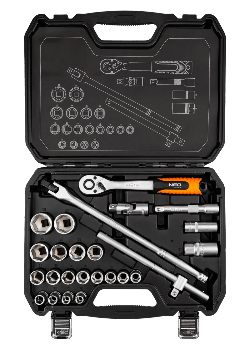 Doppenset 25-delig 1/2" von Neo Tools – Produktbild 5 von 8