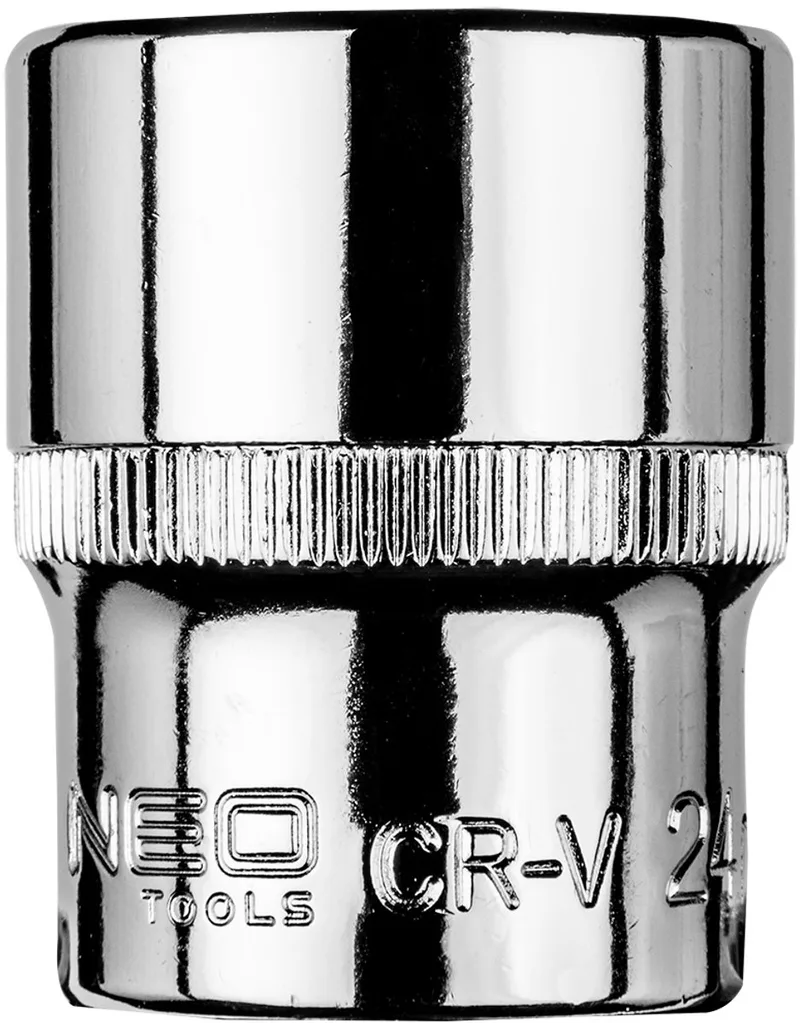 Dopsleutel - 1/2" - 24 mm - Chroom-vanadiumstaal van Neo Tools, Zilver – productafbeelding
