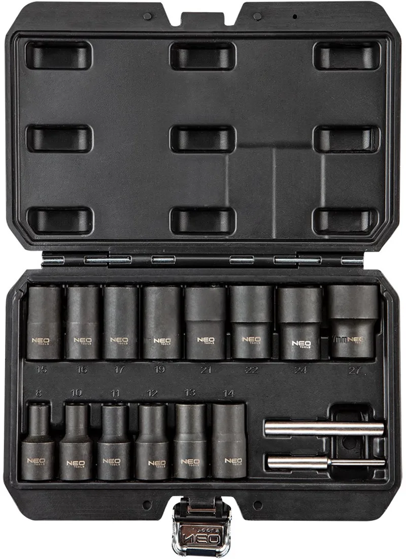 Dopsleutelset - Nasadki 1/2" - 16 stuks - Voor beschadigde moeren by Neo Tools – product image