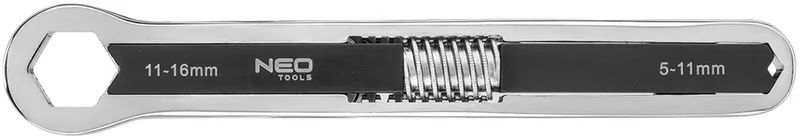 Dubbelzijdige Ringsleutel - 5-16 mm - Verstelbaar - CrV Staal by Neo Tools – product image